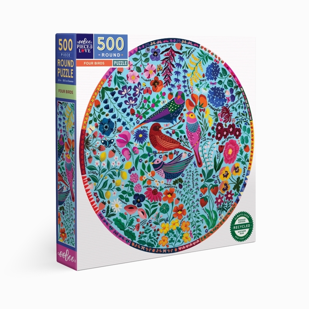 Puzzle rond : Four Birds - 500 pièces