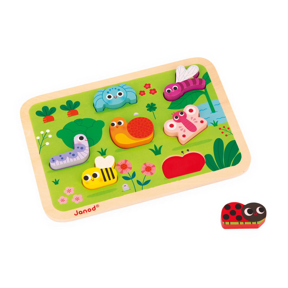 Puzzle éducatif pour enfant 'le jardin' - 7 pièces épaisses