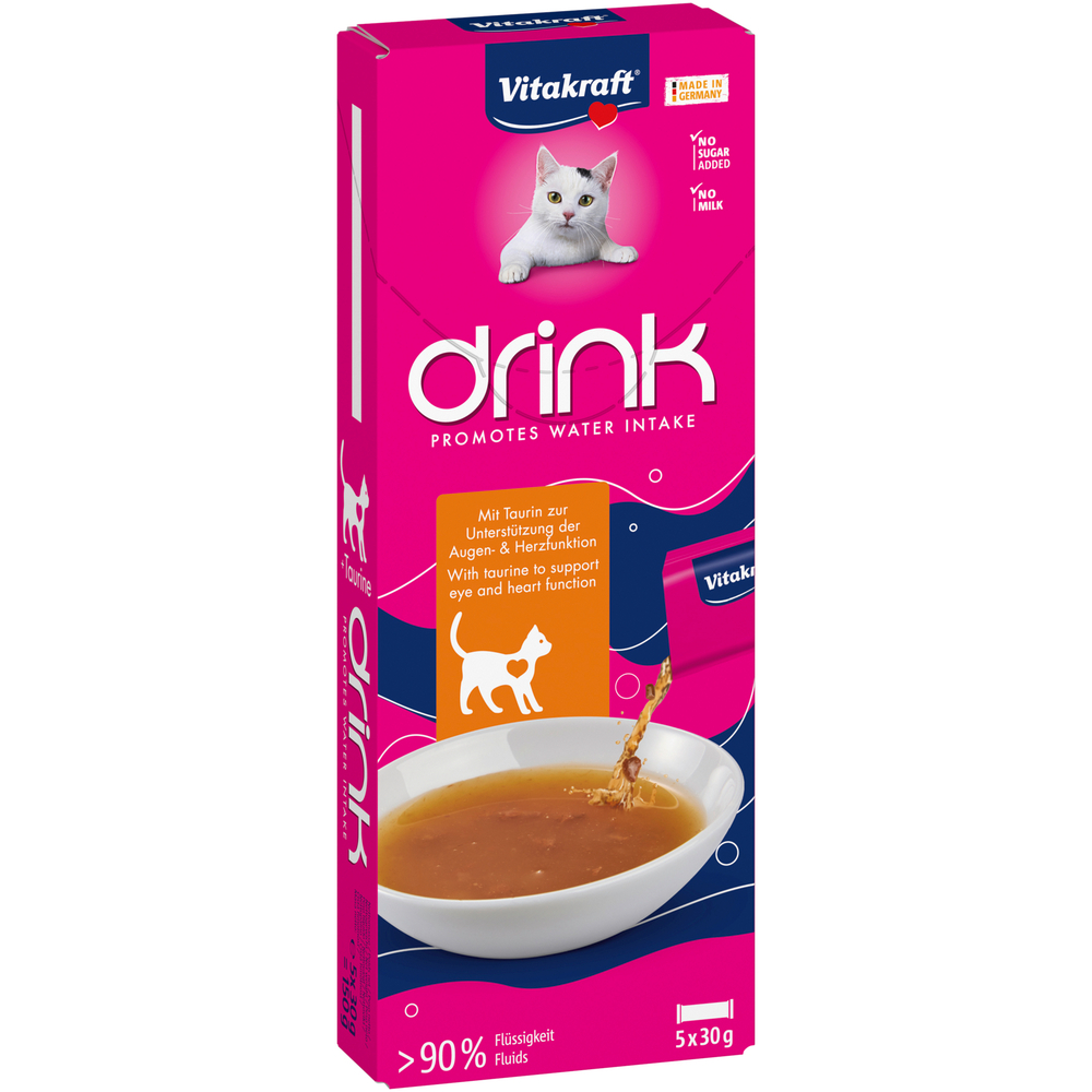 Friandise pour chat Drink au poulet et taurine 5x30g