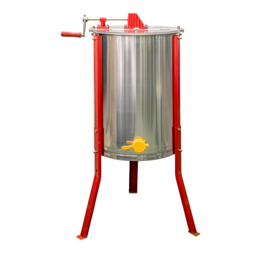 Extracteur à miel tangentiel 4 cadres de hausse Dadant sur pieds