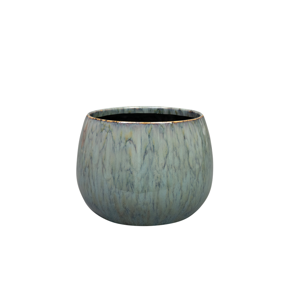 Cache-pot Odile bleu - D.19xH.14cm