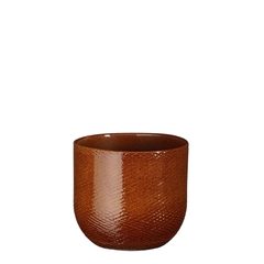 Cache-pot Enzo ocre - H.15xD.16cm