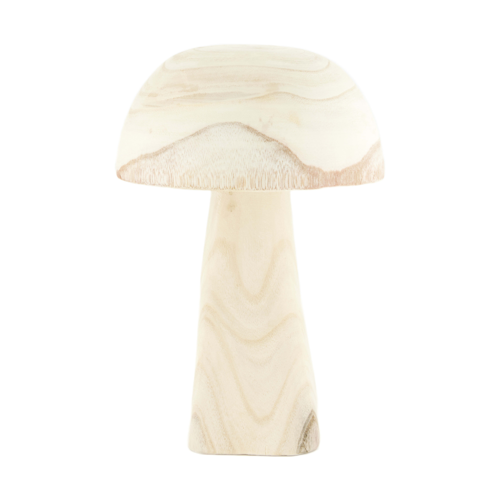 Champignon en bois de Paulownia - 18x18x28cm
