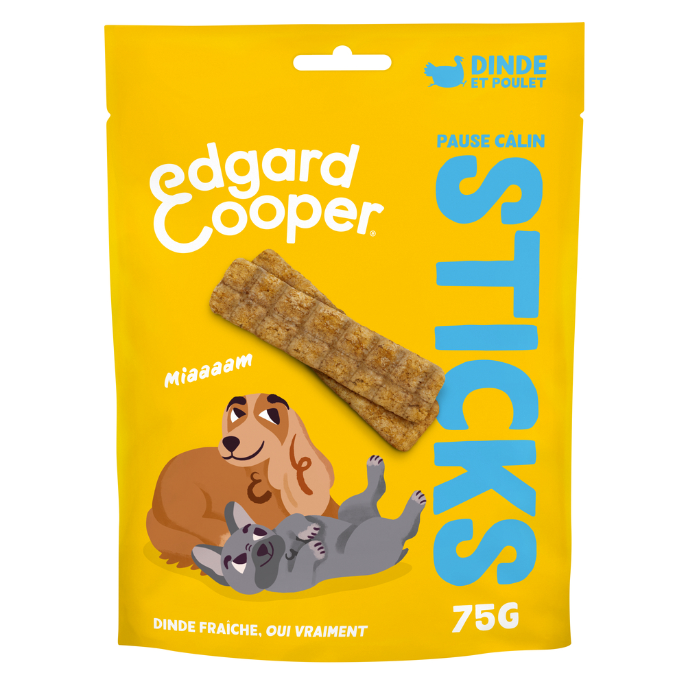Sticks pour chien - Dinde et poulet sans céréales 75g 