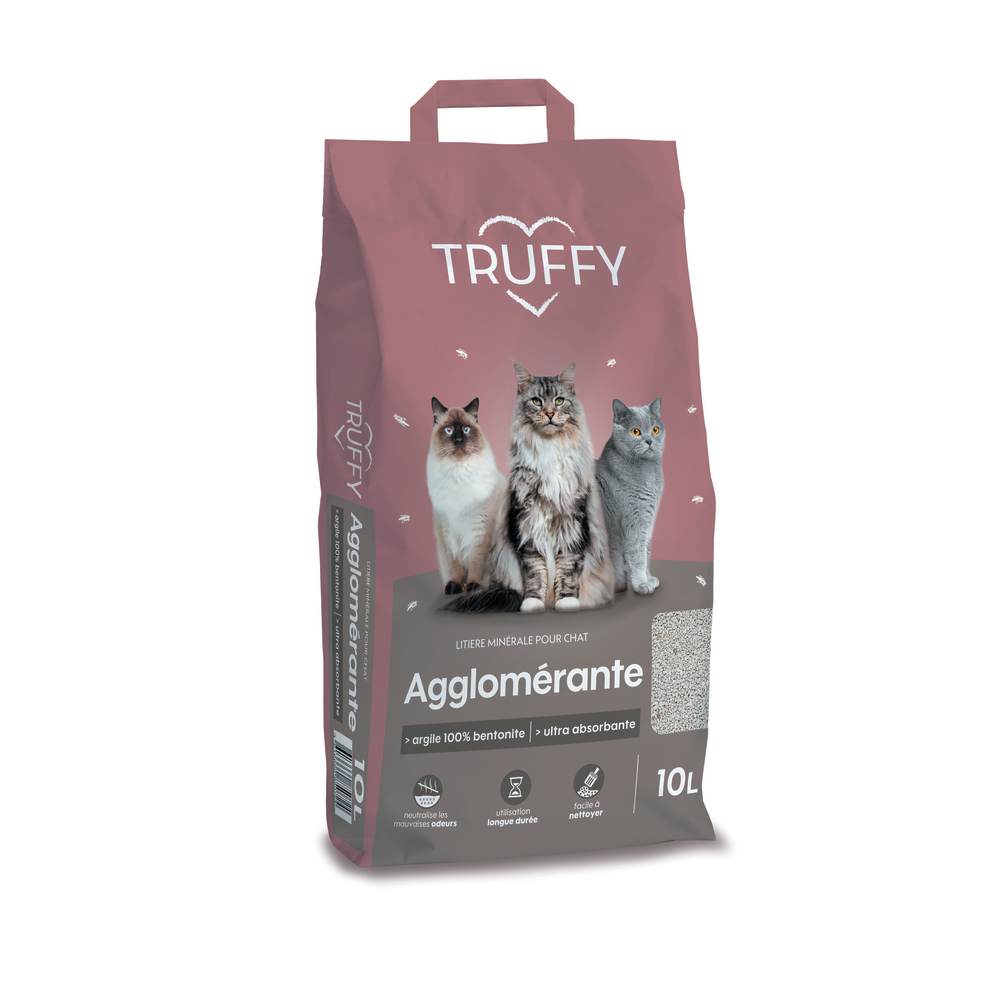 Litière minérale agglomérante pour chat 10L