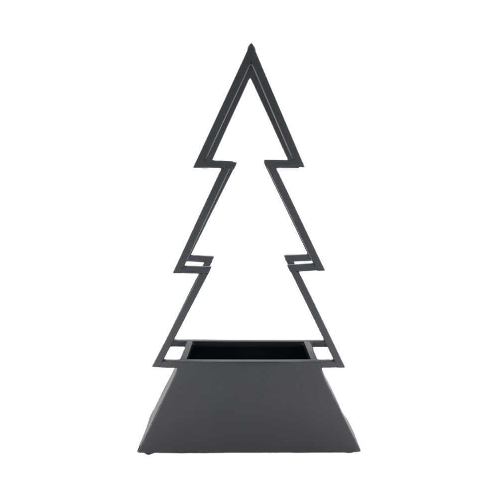 Jardinière forme sapin en métal - 18x7.2x38cm