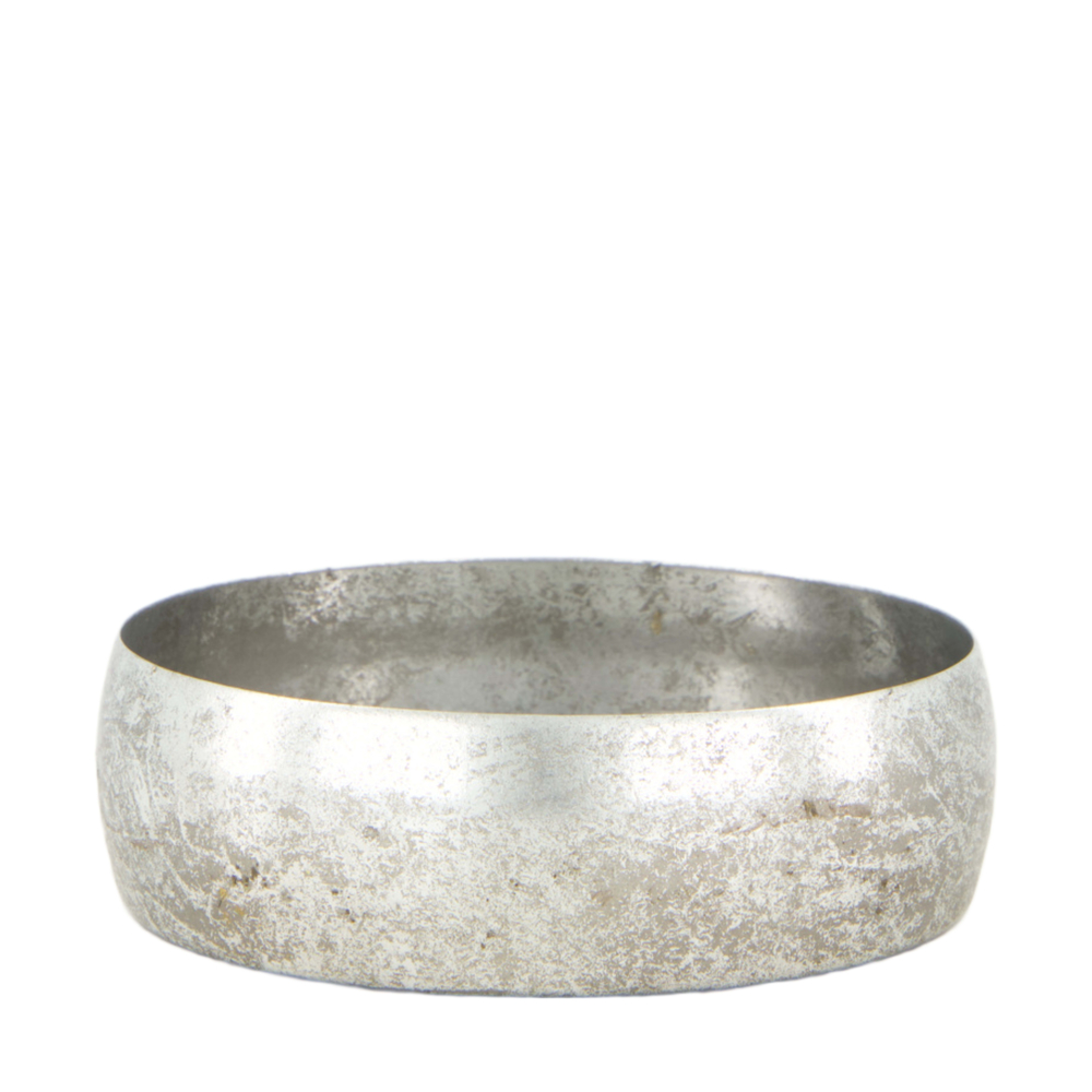 Coupe en métal argent - 13.9x13.9x4cm