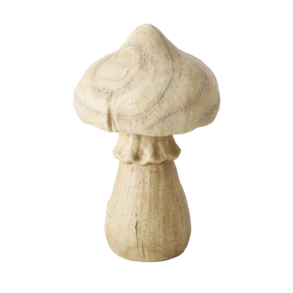 Champignon en résine blanc pour décoration de Noël - H.27cm