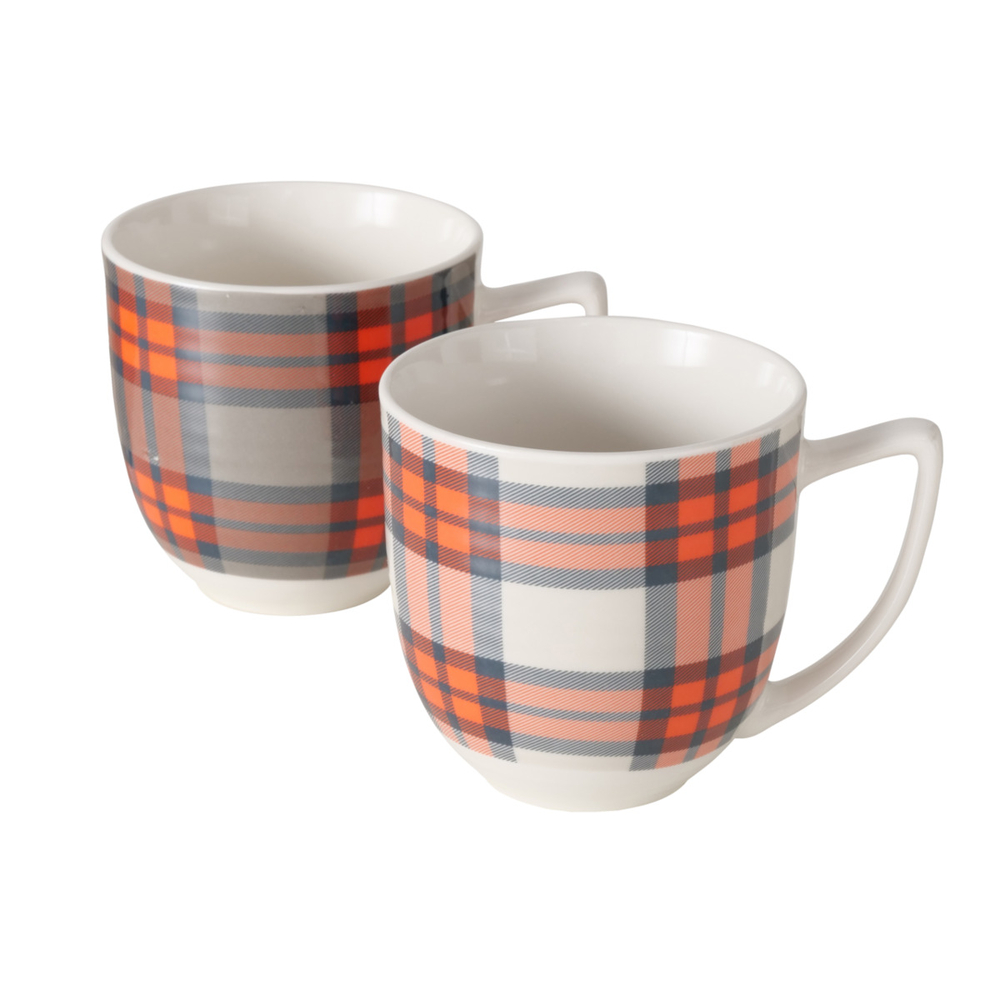 Tasse Jumbo Karo, motif tartan - L.13xl.9,8xH.9,5cm