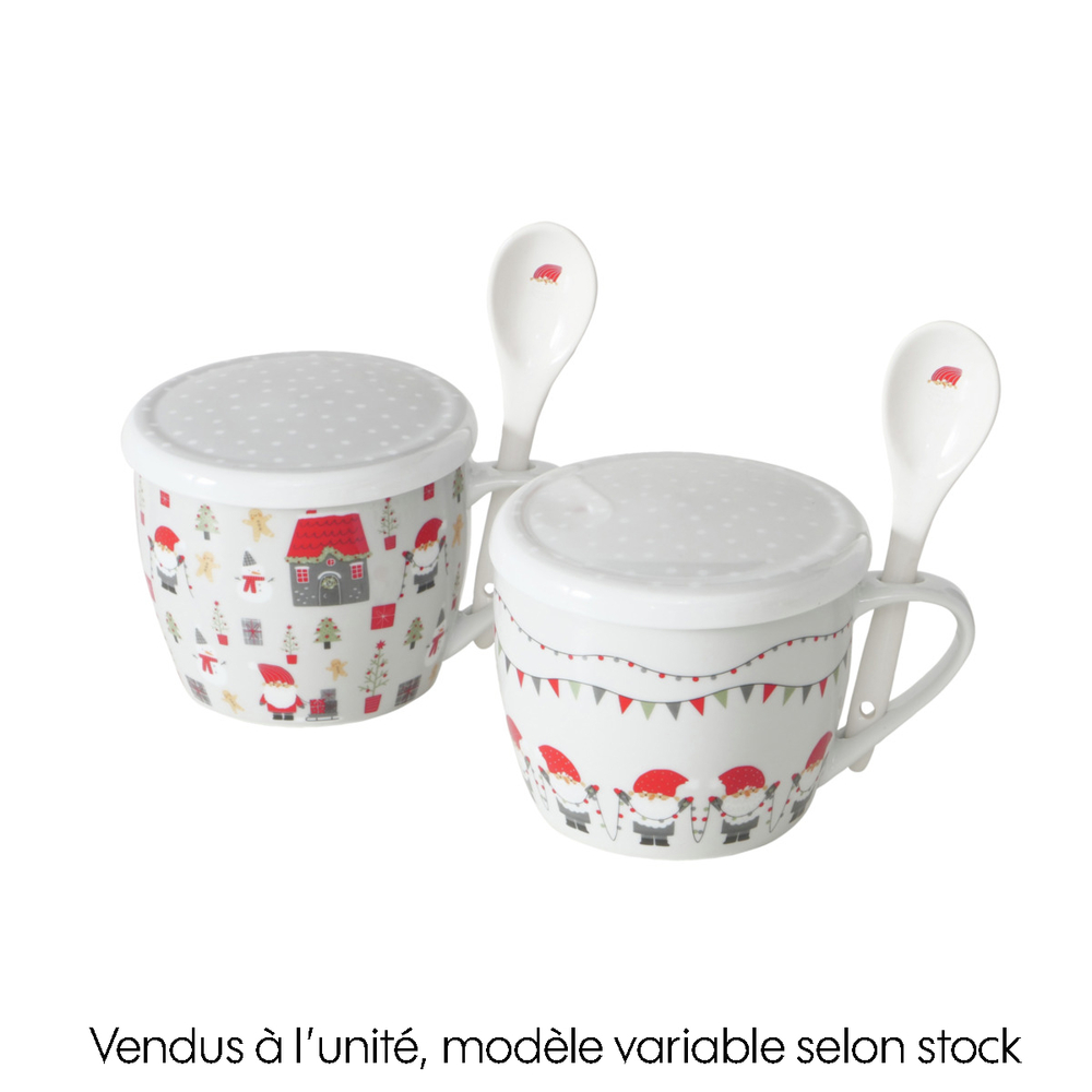 Tasse jumbo Monti pour boisson chaude de Noël, porcelaine - 600ml