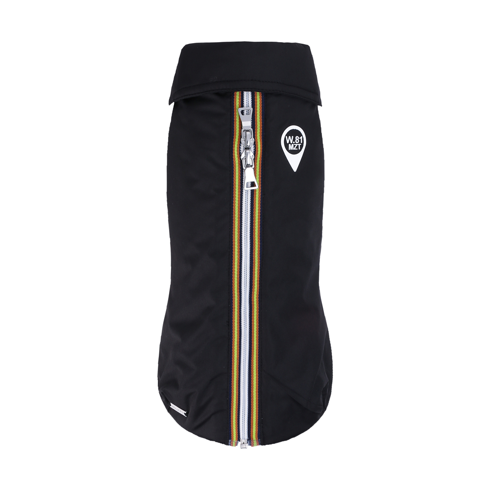 Imperméable GPS, doublure polaire pour chien, coloris noir - Taille 28