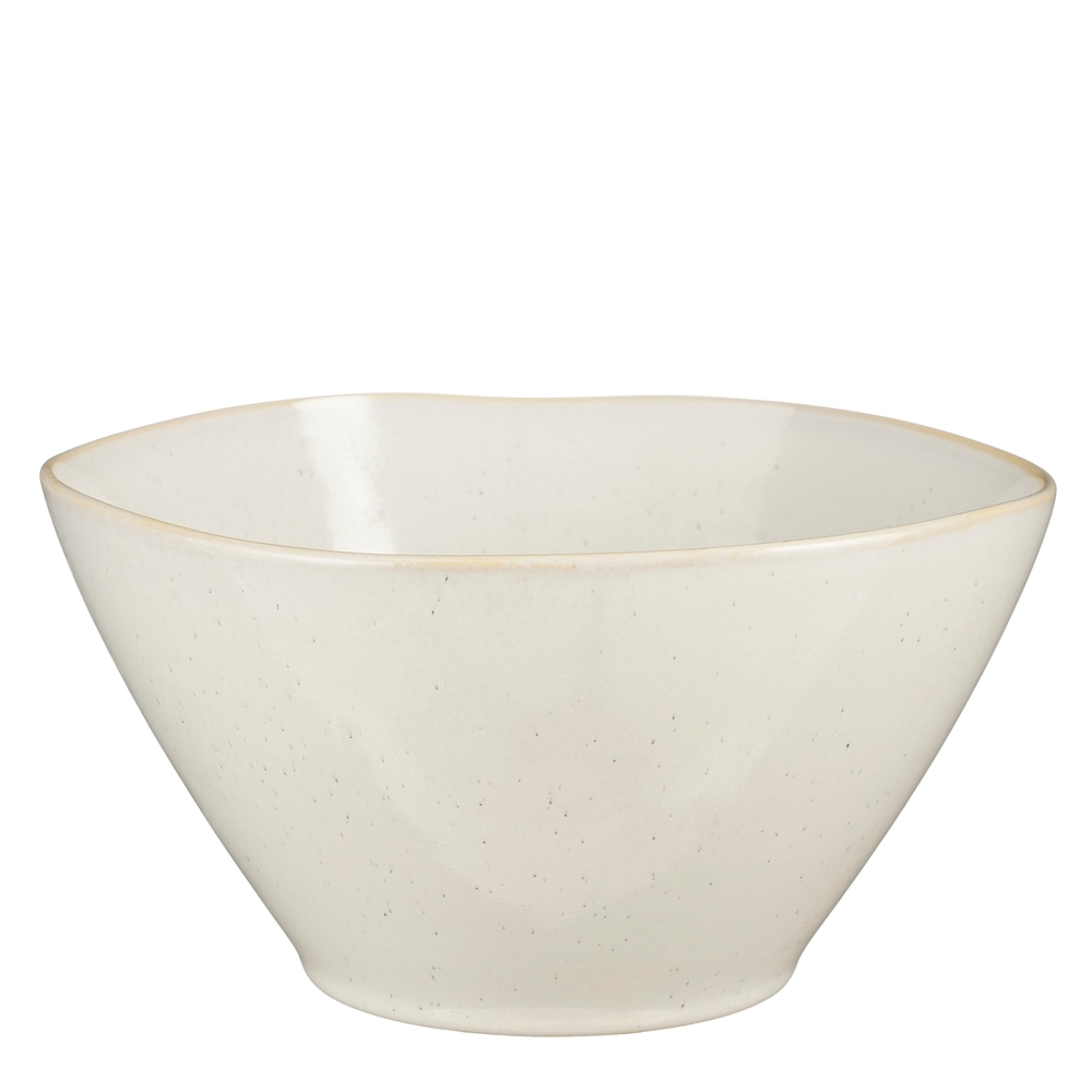 Saladier en grès Racco, coloris blanc - D.23xH.12cm