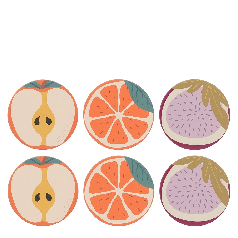 6 dessous de verres en céramique - D.10cm