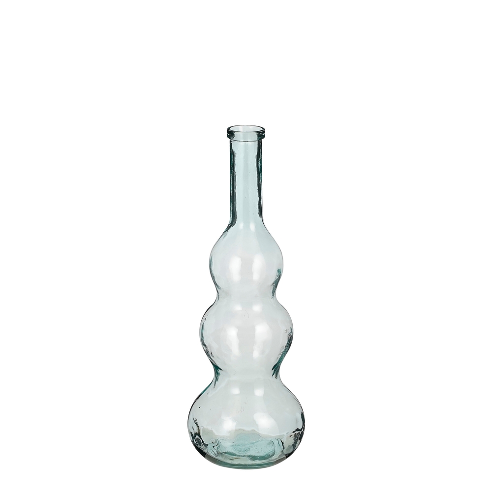 Vase en verre recyclé 'Benito', transparent - H.75xD.26,5cm
