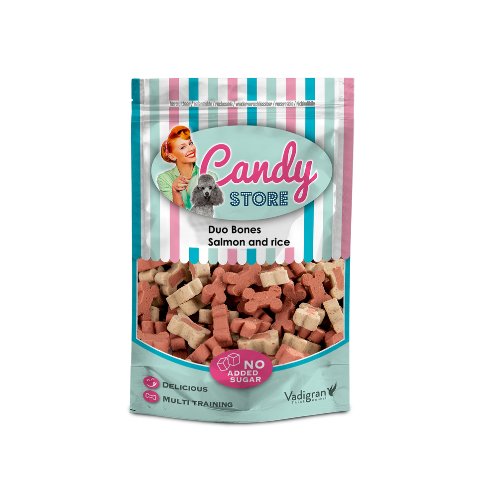 Friandises pour chien Duo bones saumon et riz 180g