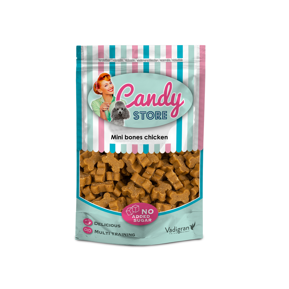 Friandises pour chien Candy mini bones poulet 180g