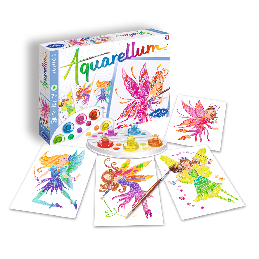 Aquarellum junior 'Fées' - 4 tableaux