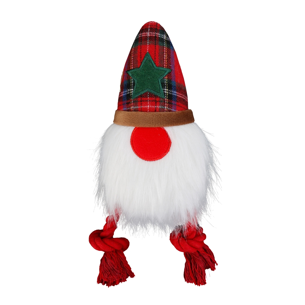 Jouet pour chien 2 en 1, gnome avec corde