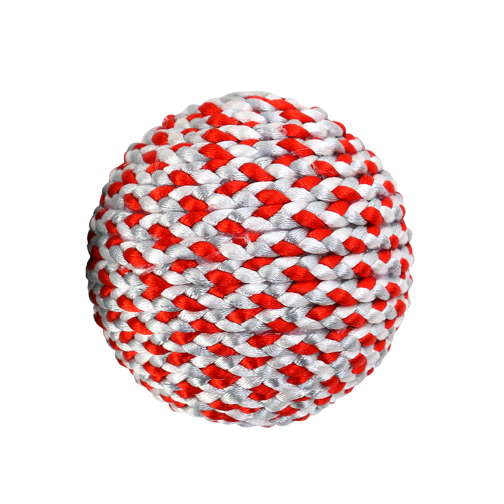 Jouet pour chat, pelote ruban rouge