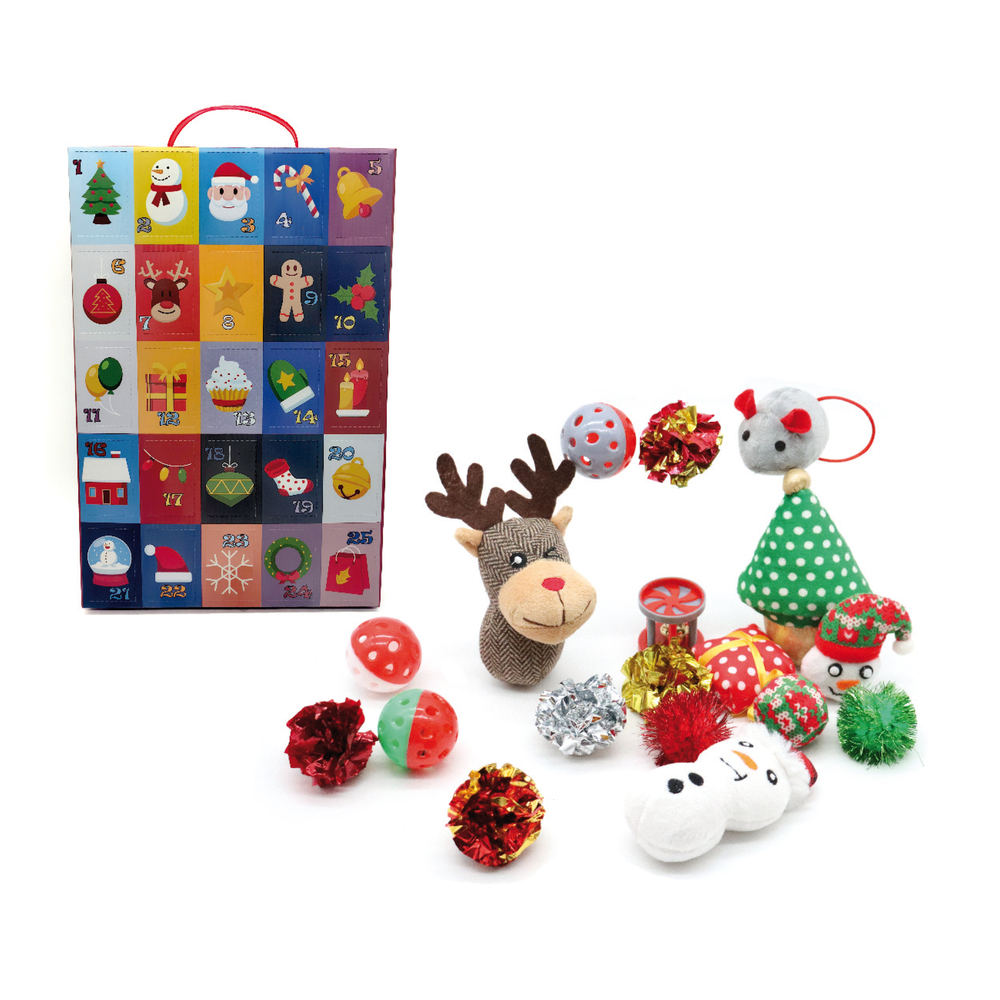 Calendrier de l'Avent pour chat - 25 jouets avant Noël