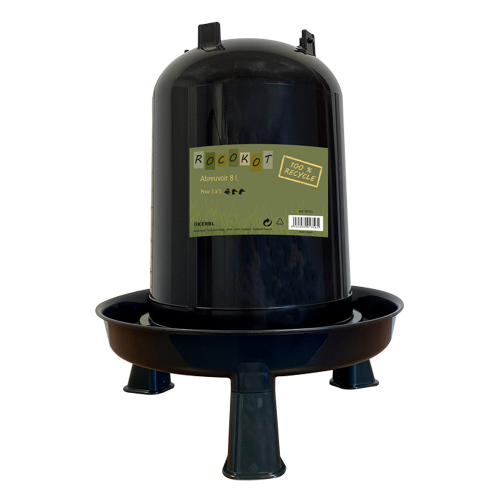 Abreuvoir pour volailles, en plastique recyclé - 8L