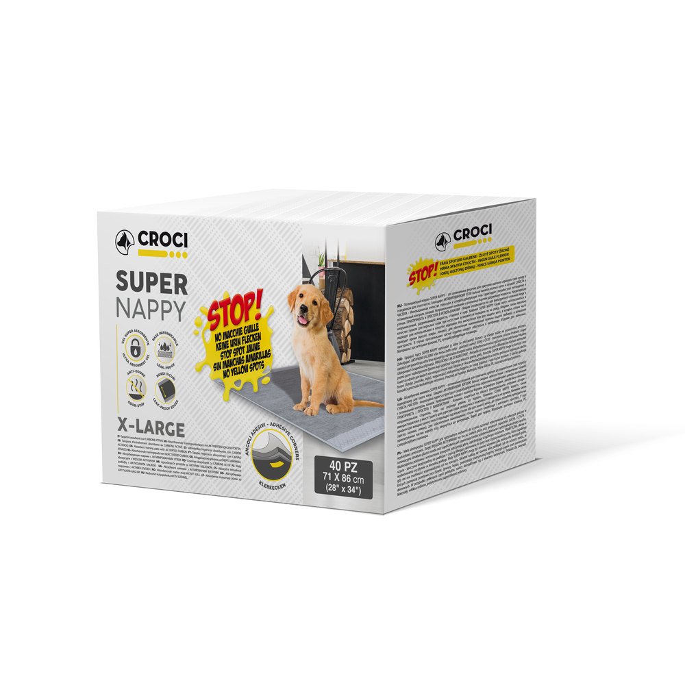 Tapis absorbant Super nappy au carbone actif pour chien XL 71x86
