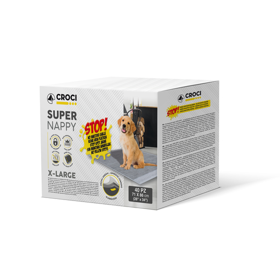 Tapis absorbant Super nappy au carbone actif pour chien XL 71x86