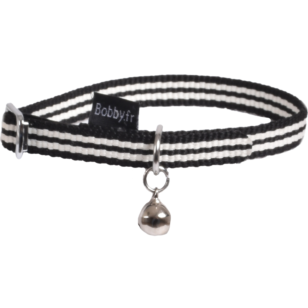 Collier pour chat, stripe noir 11cm
