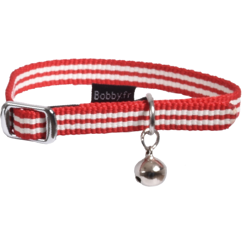 Collier pour chat, stripe rouge 11cm 