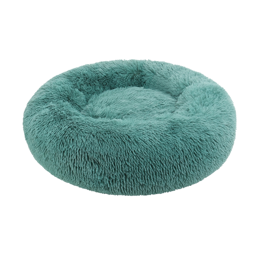 Corbeille moelleuse pour chien et chat vert d'eau ø50cm