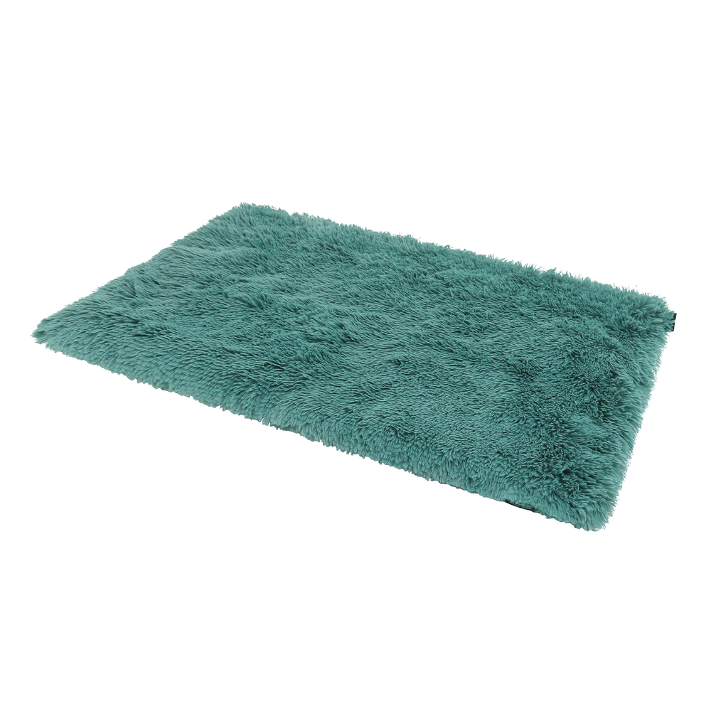 Matelas plat moelleux pour chien vert d'eau 100cm