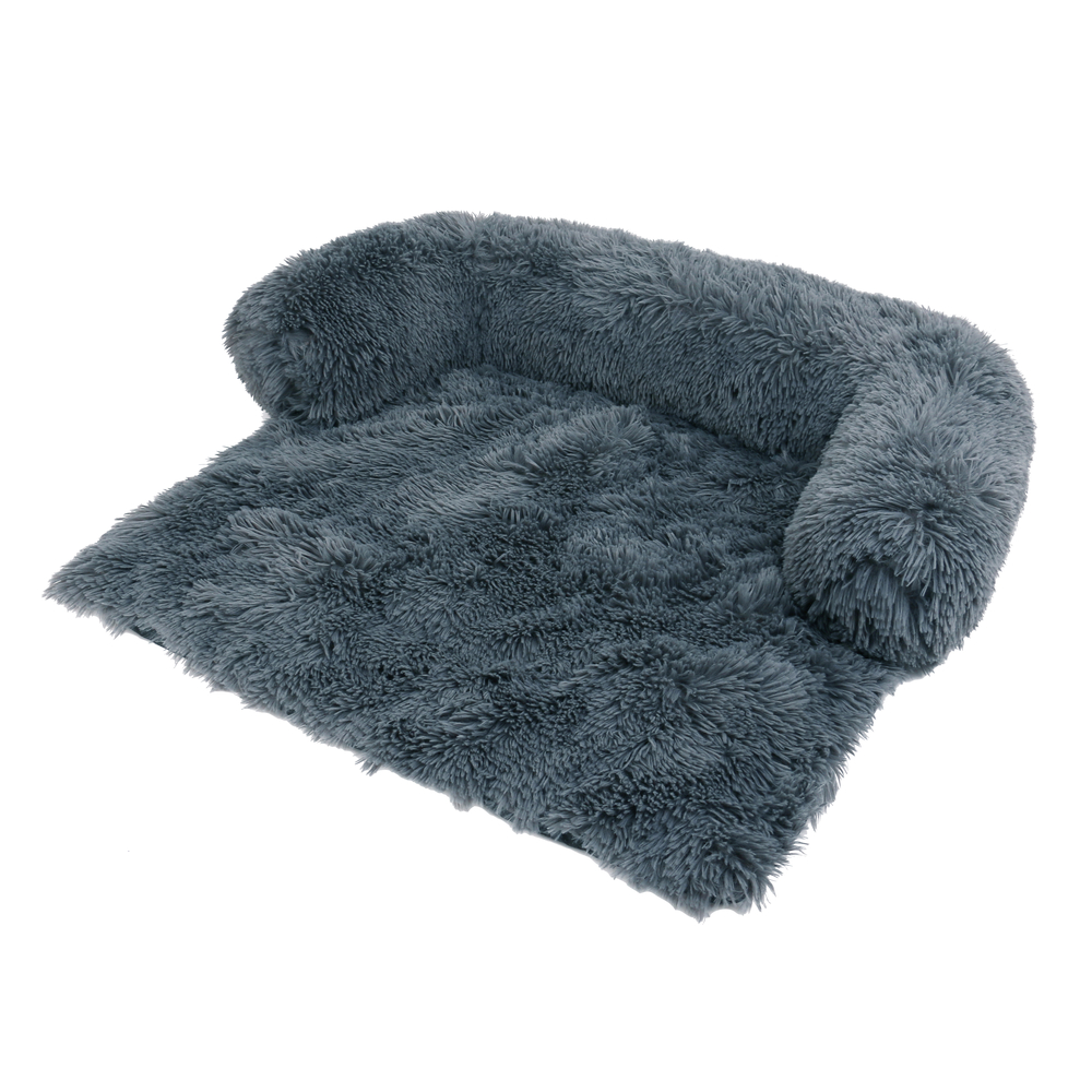 Divan moelleux T100 gris pour chien et chat