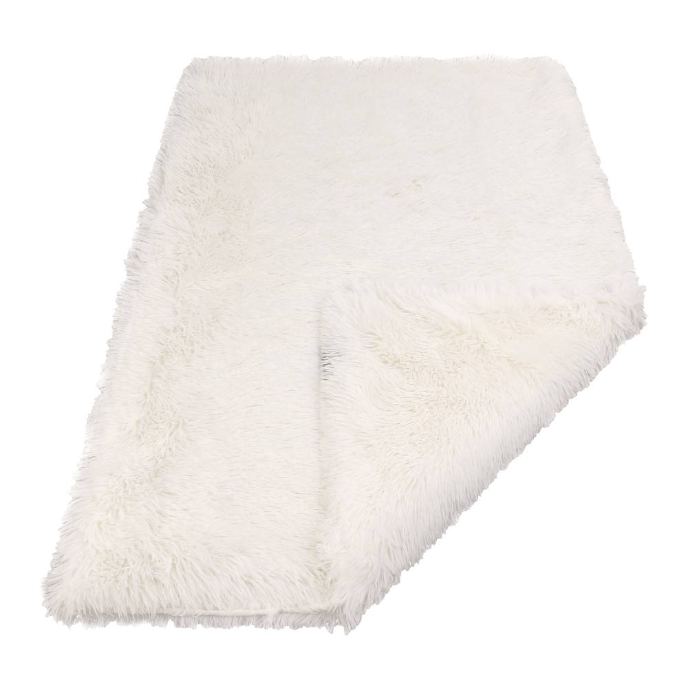 Plaid moelleux 150x100cm blanc pour chien
