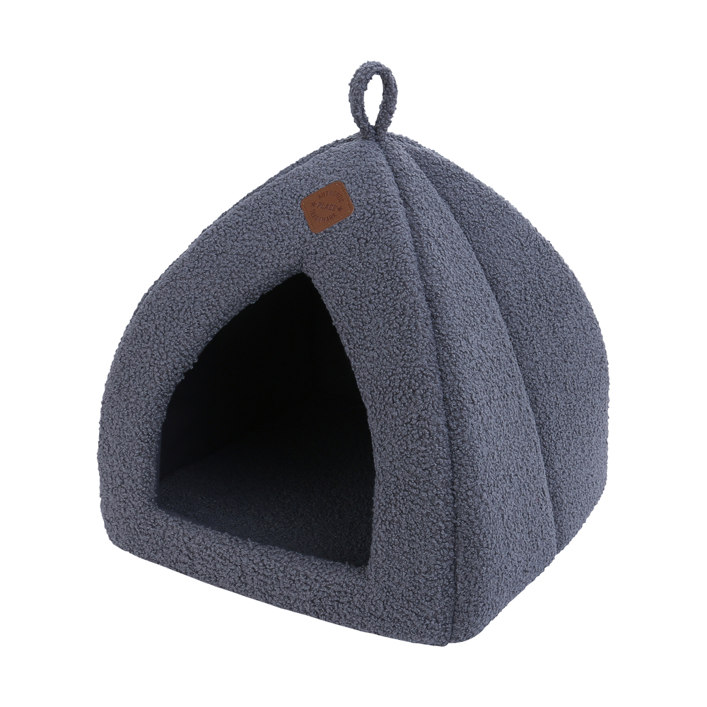 Panier Igloo Teddy pour chat gris