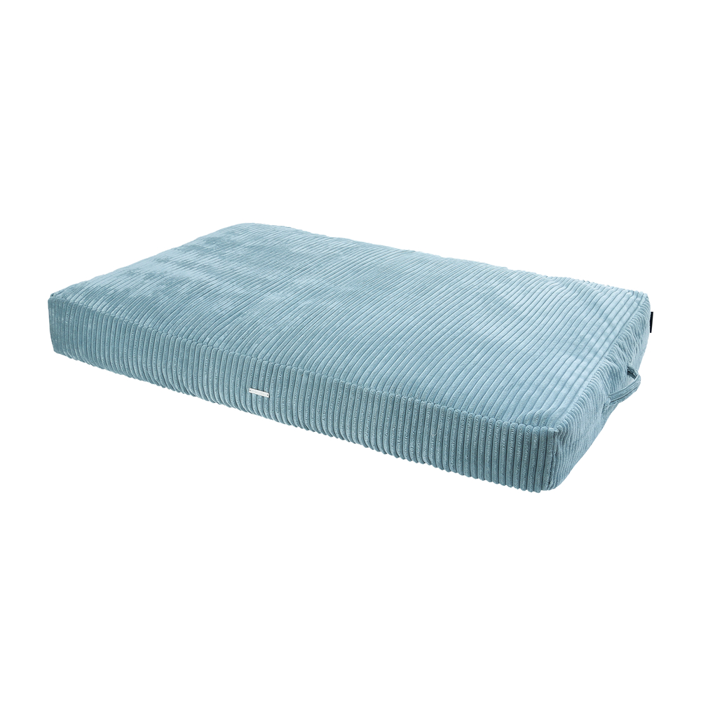Matelas Scandi déhoussable pour chien, coloris bleu clair - 100x65cm