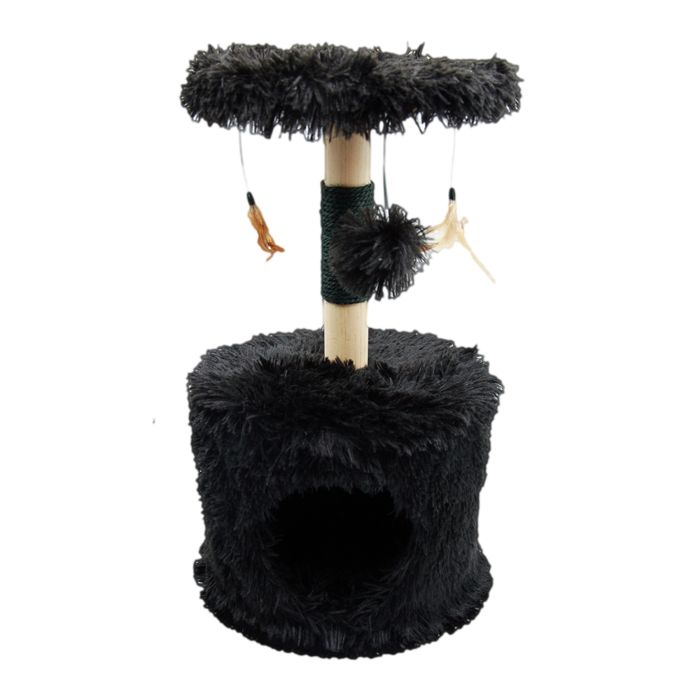  Arbre à chat Kitty, coloris noir - L.30xl.30xH.56cm