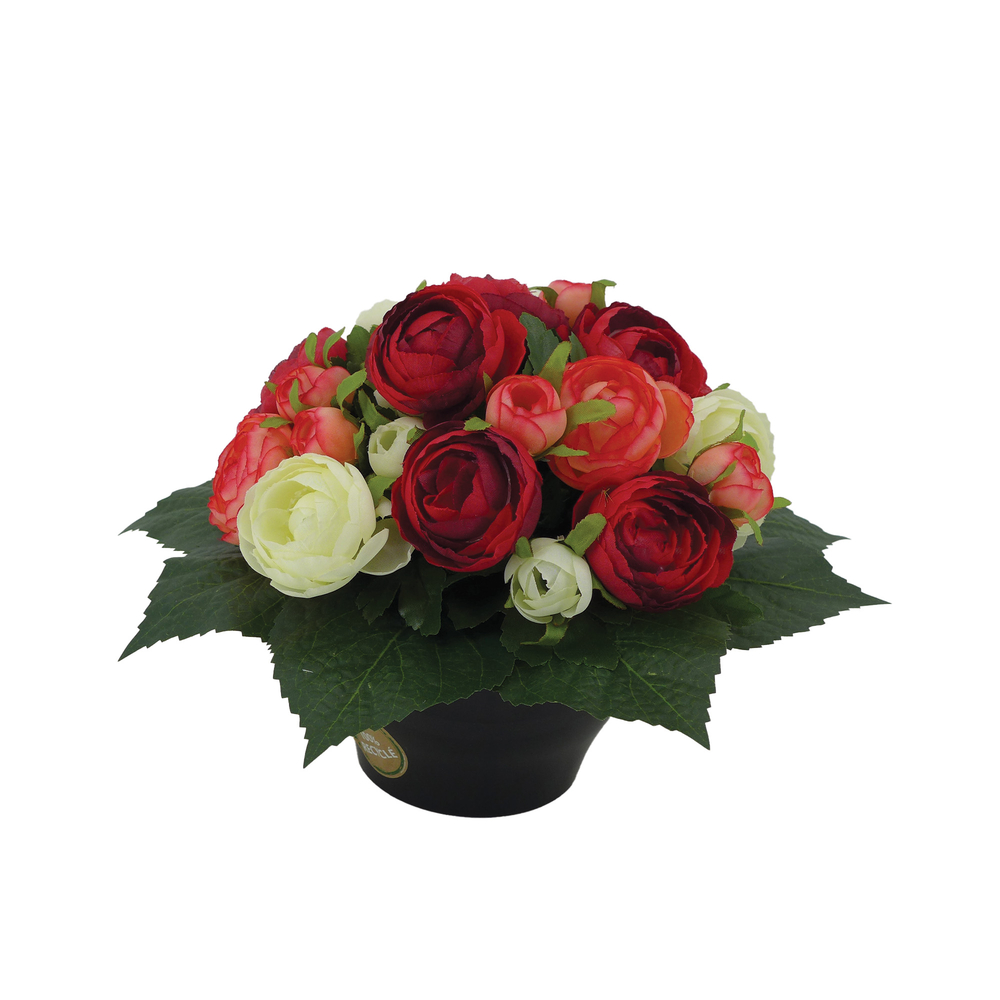 Fleurs artificielles - coupe florale fuchsia H.25 D.25cm