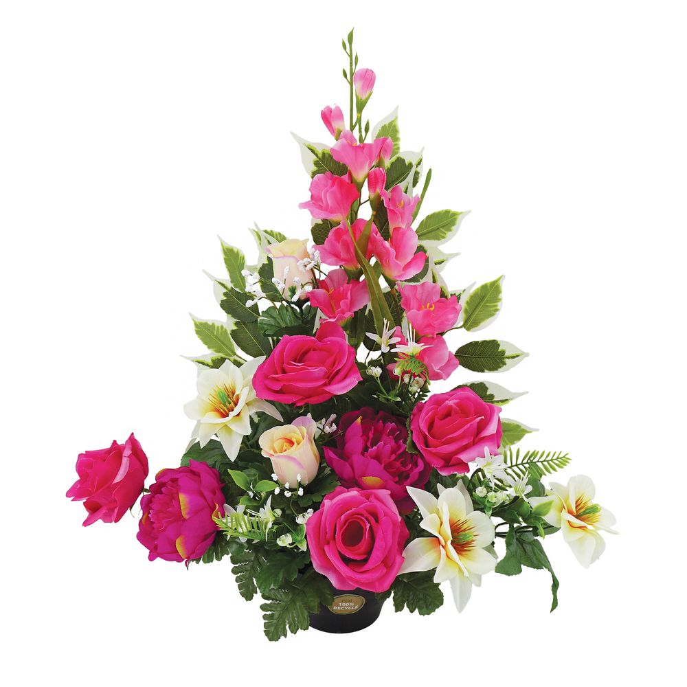 Fleurs artificielles - coupe florale rose H.54 D.50cm