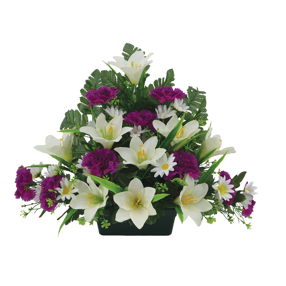 Fleurs artificielles - coupe florale lavande H.40x53cm