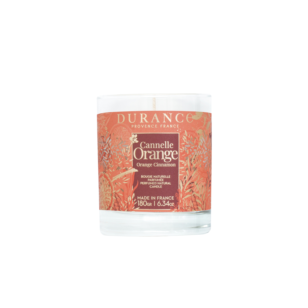 Bougie naturelle parfumée, cannelle orange - 180g