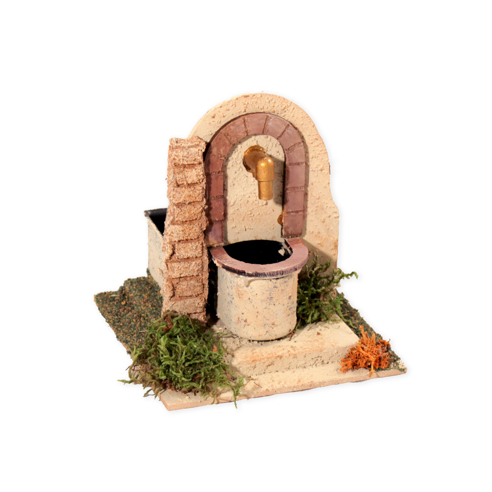 Fontaine électrique 220v avec escalier pour décoration de crèche