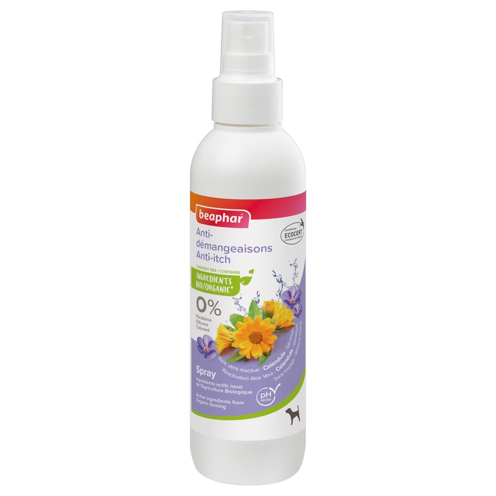 Spray anti-démangeaisons Ecocert pour chien 200ml
