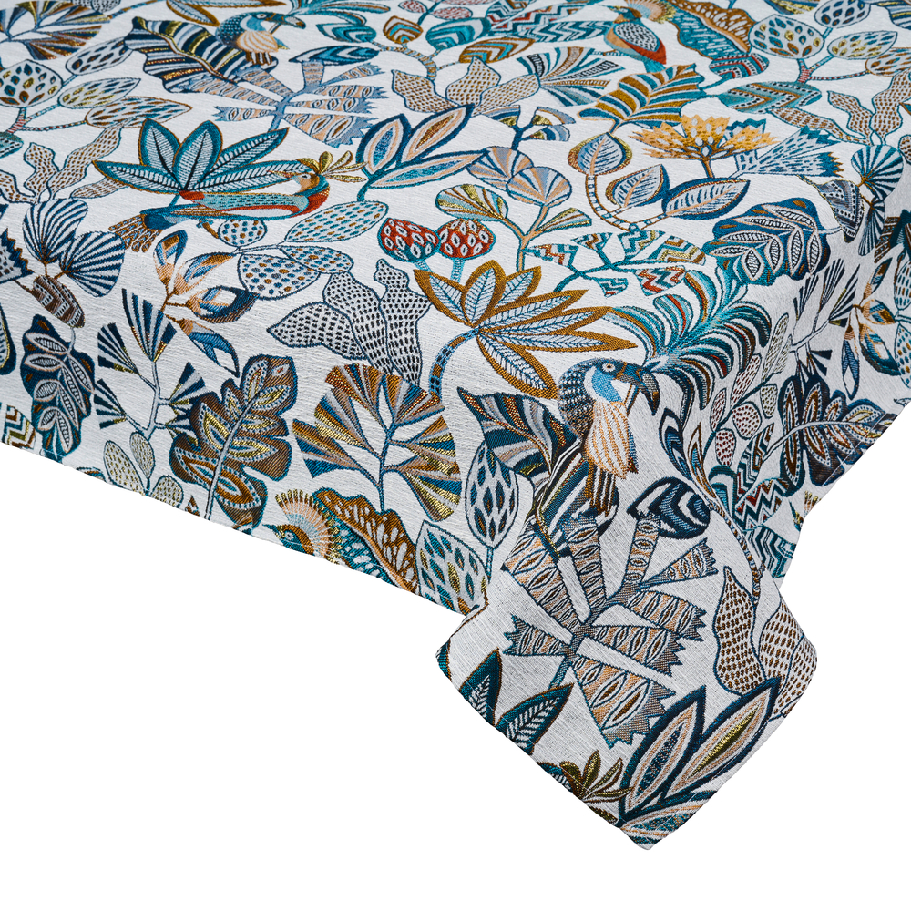 Nappe Sarong blanc bleu 150x250cm