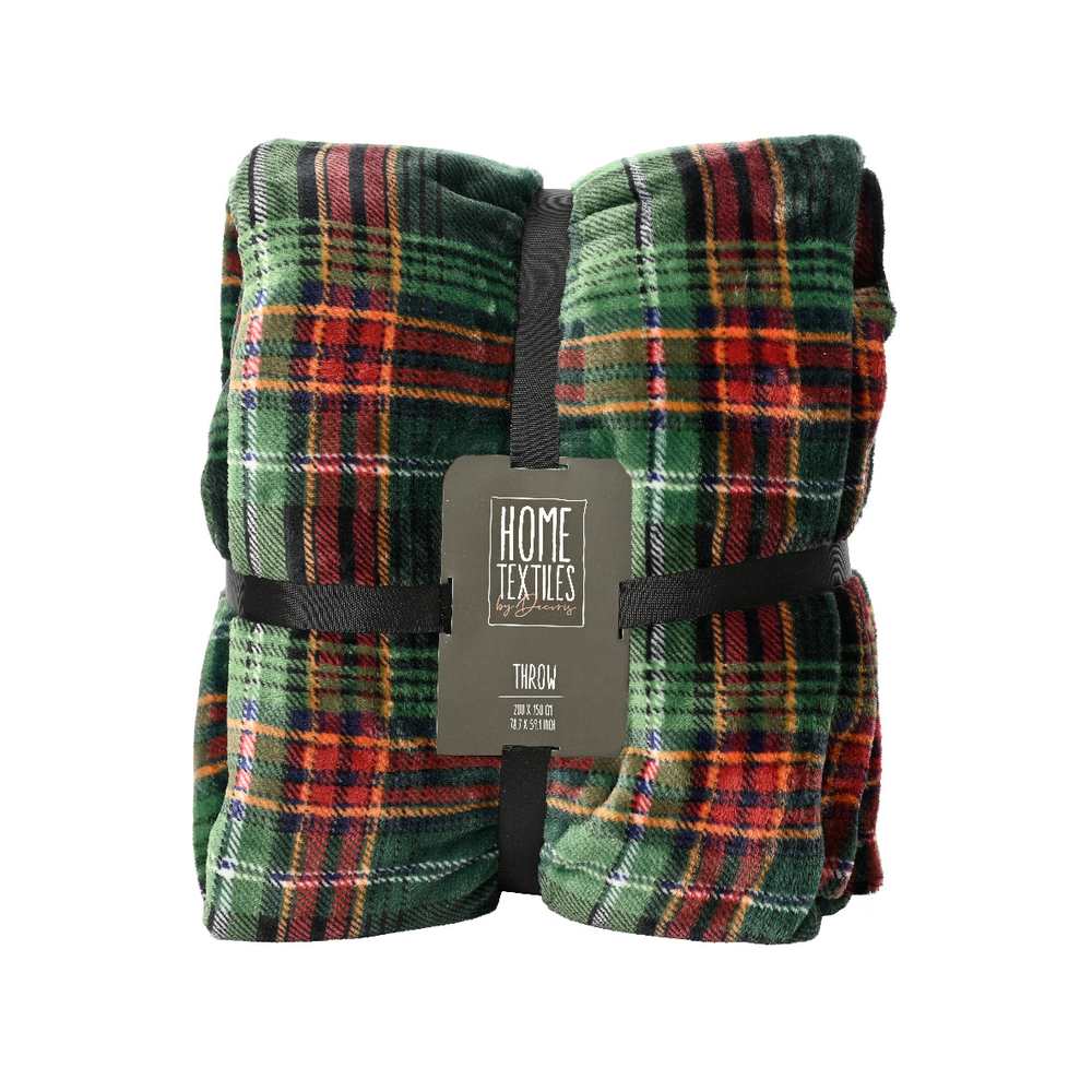 Plaid à carreaux, design écossais 1,5x2m