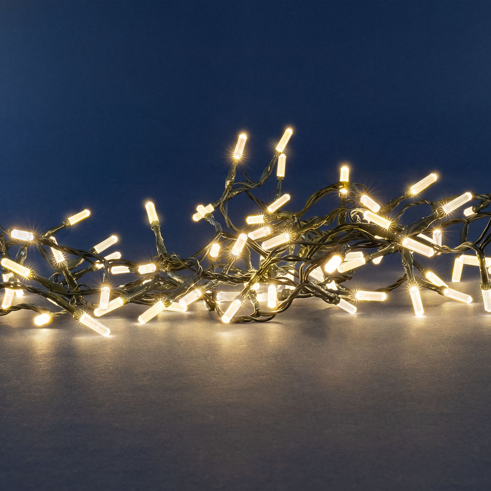 Guirlande lumineuse animée 'Flicker' 200 led, blanc chaud - 8m