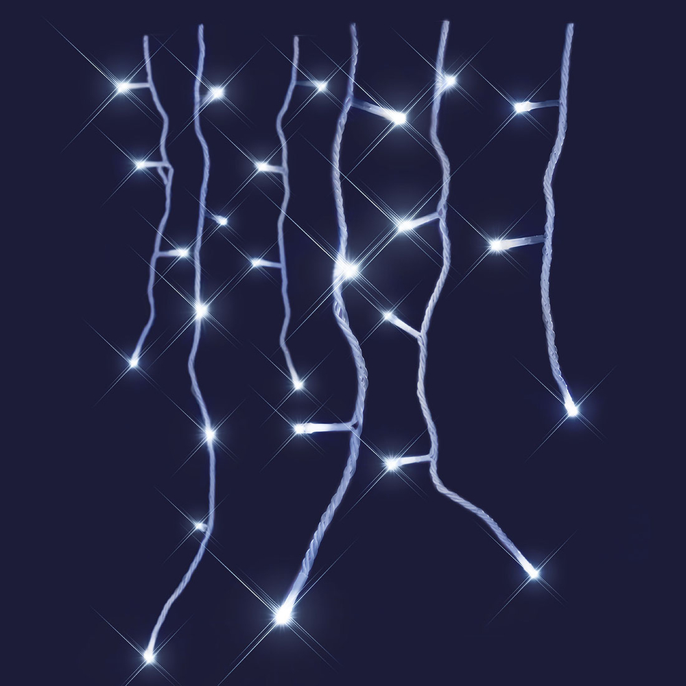 Guirlande lumineuse animée 160 led, blanc froid et flash - 8m