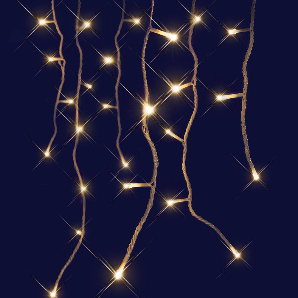 Guirlande lumineuse animée 160 led, blanc chaud et flash - 8m