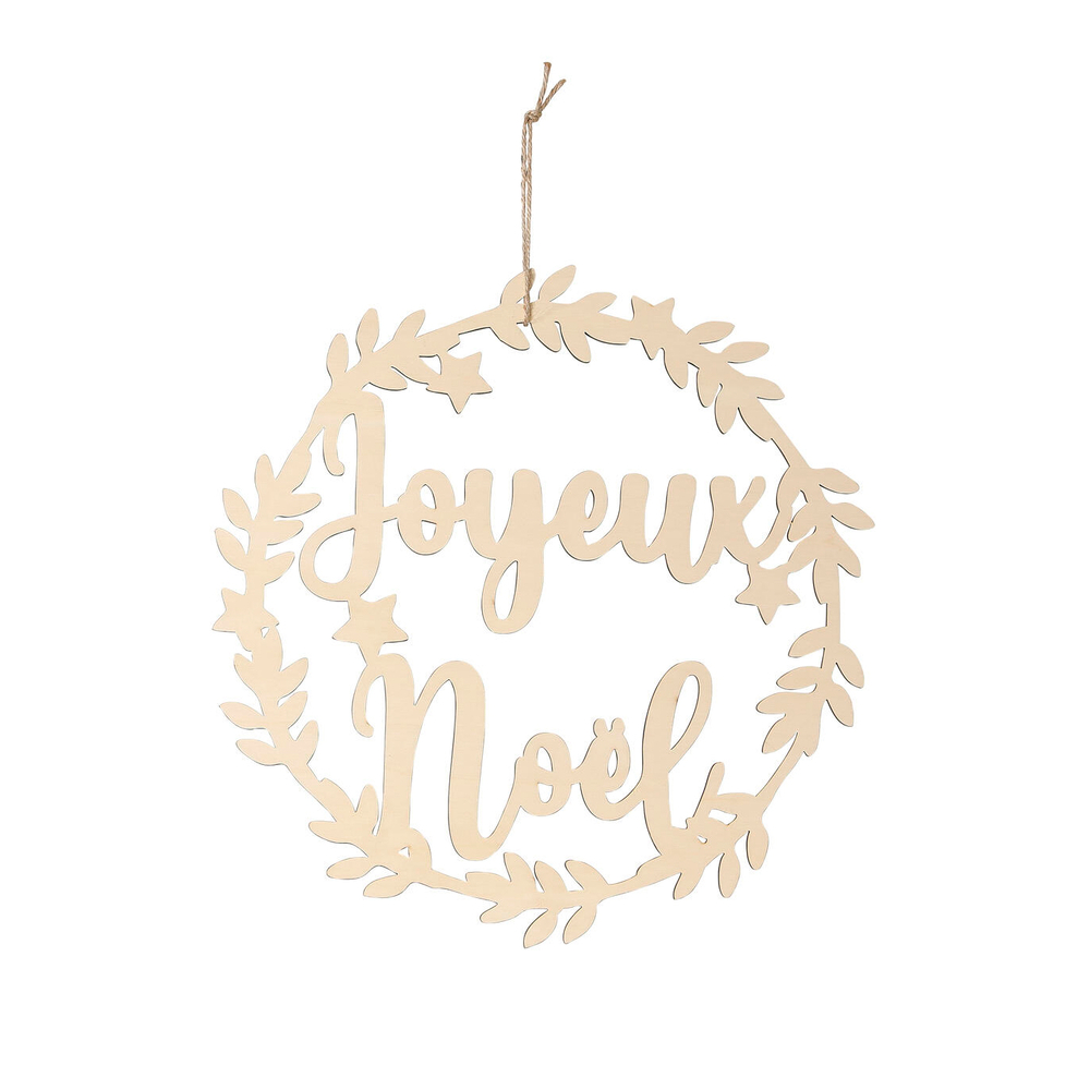 Couronne de l'avent à décorer DIY, bois : 