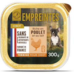 Terrine riche en poulet et au lait pour chiot 300g