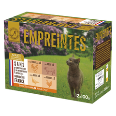Emincés en gelée (volaille, bœuf, dinde, poulet) pour chat 12x100g